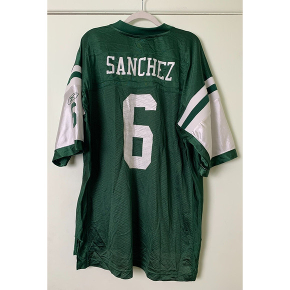 New York Jets Mark Sanchez #6 Green Reebok NFL Men's Jersey Size XL - Picture 2 of 8